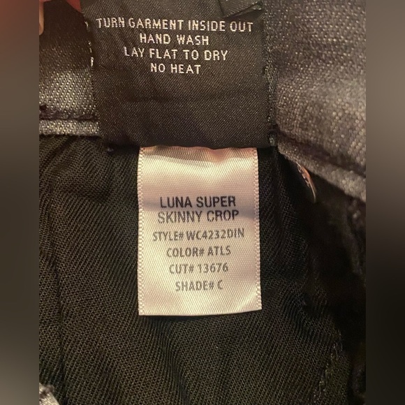 Hudson Jeans Luna Super Skinny Crop Stretch Jeans Size 24 - Picture 8 of 12